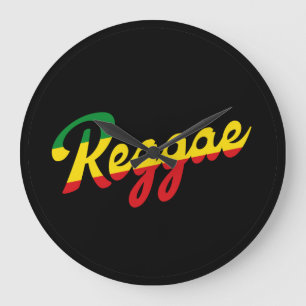 Reggae Music met reggagevlagkleuren Grote Klok