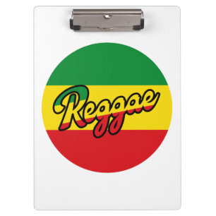 Reggae Music met reggagevlagkleuren Klembord