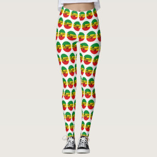Reggae Music met reggagevlagkleuren Leggings
