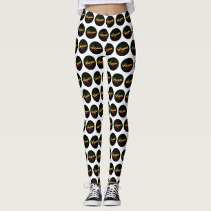 Reggae Music met reggagevlagkleuren Leggings