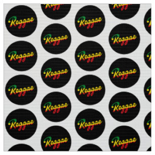 Reggae Music met reggagevlagkleuren Stof