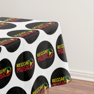 Reggae Music - model2b-cirkel-zwart Tafelkleed