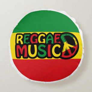 Reggae Music-ontwerp met rastafari-stijl en kleur Rond Kussen