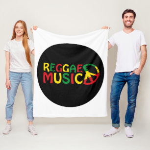 Reggae Music-ontwerp, reggae art Fleece Deken
