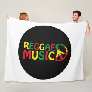 Reggae Music-ontwerp, reggae art Fleece Deken