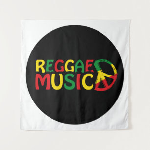Reggae Music-ontwerp, reggae art Wandkleed
