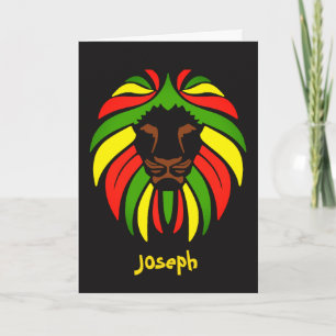 Reggae Music Rasta Colors Custom Name Birthday Kaart