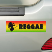 Reggae Music Rasta Rastaman Bumper Stickers (En voiture)