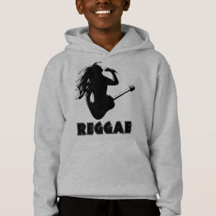 Reggae Music Rasta Rastaman Guitar Kinder Hoodie