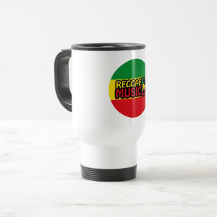 Reggae Music, reggae art met vredessymbool Reisbeker