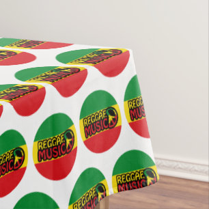Reggae Music, reggae art met vredessymbool Tafelkleed