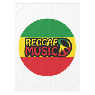 Reggae Music, reggae art met vredessymbool Tafelkleed