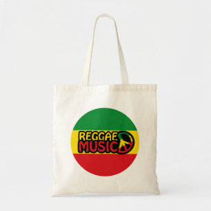 Reggae Music, reggae art met vredessymbool Tote Bag