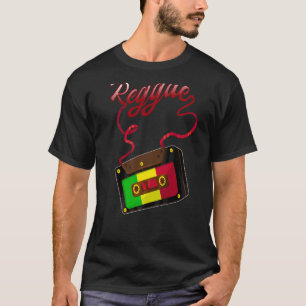 Reggae Music Retro Cassettebandje Jamaica Rasta Re T-shirt