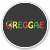 Reggae Music Sticker (Voorkant)