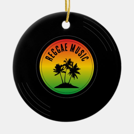 Reggae Music Vinyl Record Christmas Keramisch Ornament (Voorkant)