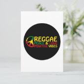 Reggae Music with positive quotes Kaart (Staand voorkant)