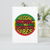 Reggae Music with positive sayings Kaart (Staand voorkant)