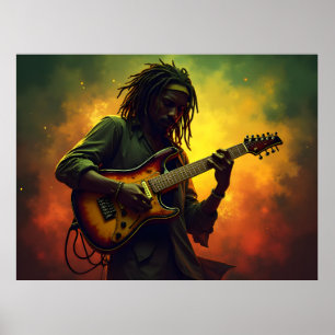 Reggae muziek kunst poster