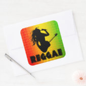 Reggae Muziek Rasta Rastaman Square Stickers (Envelop)
