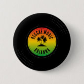 Reggae muziek vinyl plaat ronde button 5,7 cm (Voorkant)