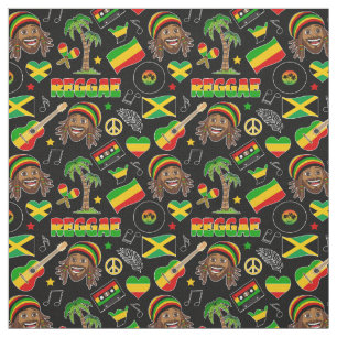 Reggae-muziekpatroon Stof