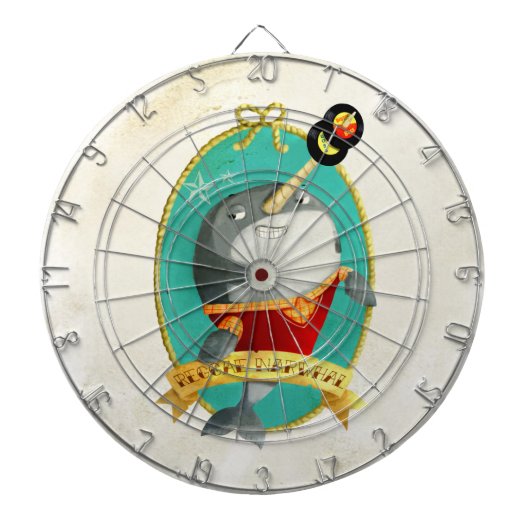 Reggae Narwhal Dartbord (Voorkant)