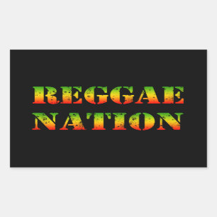Reggae Nation Rechthoekige Sticker