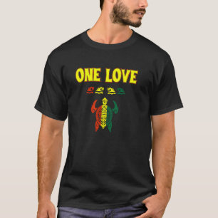 Reggae One Love Hawaiian Zee Turtle for Island T-shirt