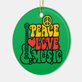 Reggae Peace Love Music Keramisch Ornament (Links)