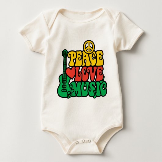 Reggae Peace Love Music Romper (Voorkant)