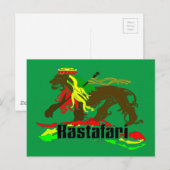 Reggae Rasta Iron, Lion, Zion 2 Briefkaart (Voorkant / Achterkant)