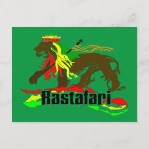 Reggae Rasta Iron, Lion, Zion 2 Briefkaart