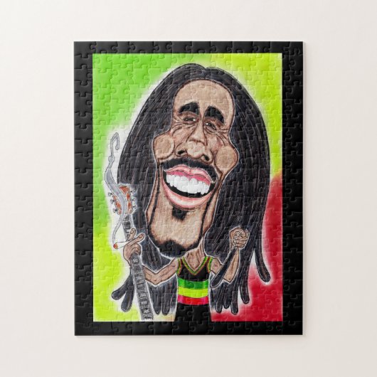 Reggae Rasta Jamaica karikatuur tekening puzzel Legpuzzel (Verticaal)