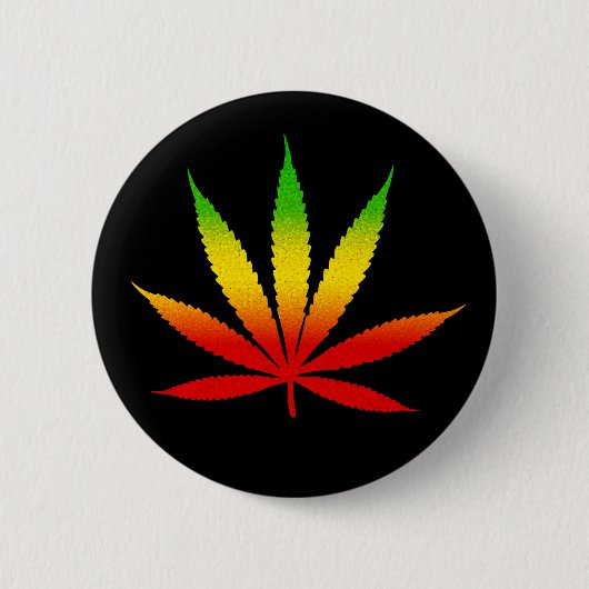 Reggae Rasta Leaf Jamaican Jamaica Buttonnen Ronde Button 5,7 Cm (Voorkant)