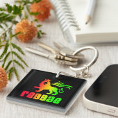 Reggae Rasta Leeuw  Sleutelhanger (Voorkant Rechts)