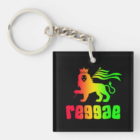 Reggae Rasta Leeuw  Sleutelhanger (Voorkant)