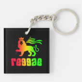 Reggae Rasta Lion Sleutelhanger (Achterkant)