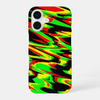 Reggae Rasta Rastafarian Green Black Red iPhone 16 Hoesje