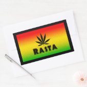 Reggae Rasta Rastafarian Leaf Rectangle Stickers (Envelop)