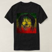 Reggae Rasta Skull T-shirt (Design voorkant)