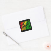 Reggae RASTA Vierkante Sticker (Envelop)