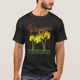 Reggae redde mijn leven Jamaica Retro Rasta T-shirt