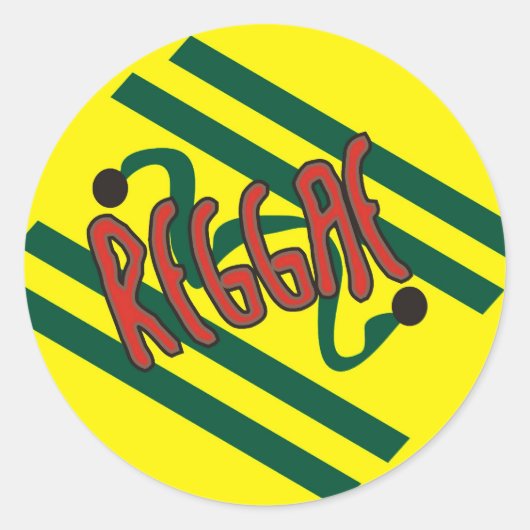 Reggae Ronde Sticker (Voorkant)