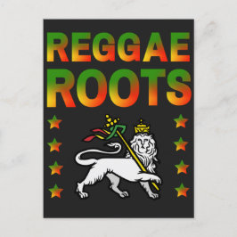 REGGAE ROOTS RASTA LION DE JUDA UITNODIGING BRIEFKAART