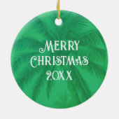 Reggae Santa Cheers Vrolijk Kerstboom Ornament (Achterkant)