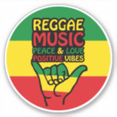 Reggae Shaka Hand met positieve koersen Sticker (Voorkant)