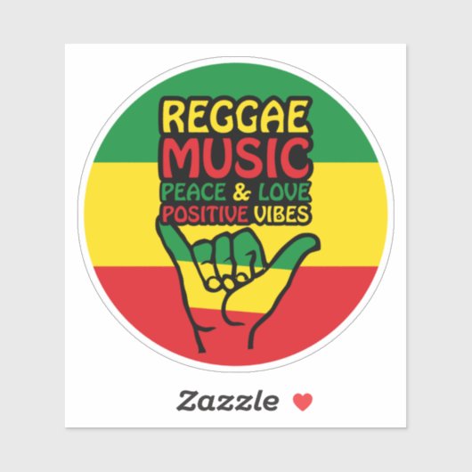Reggae Shaka Hand met positieve koersen Sticker (Vel)