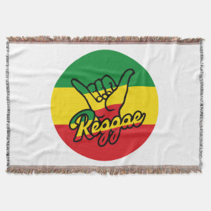 Reggae Shaka Hands met reggagekleuren Deken