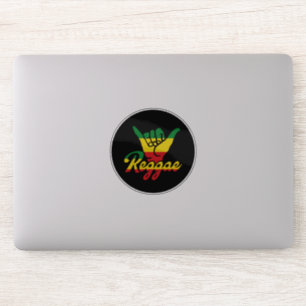 Reggae Shaka Hands met reggagekleuren Sticker